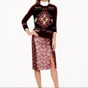 J Crew Collection Metalic Marigold skirt